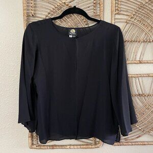 Namba 100% Silk Jacket Topper Capelet Single Hook Closure Women's Sz S B17